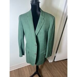 Hickey Freeman Green Blazer Coat